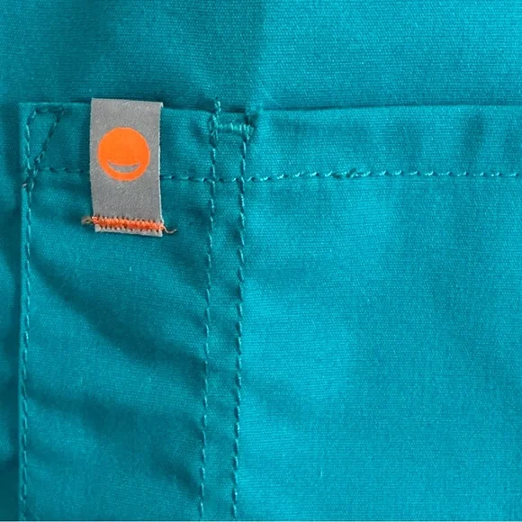 Code Happy Teal Scrubs Top XS - Picture 5 of 8